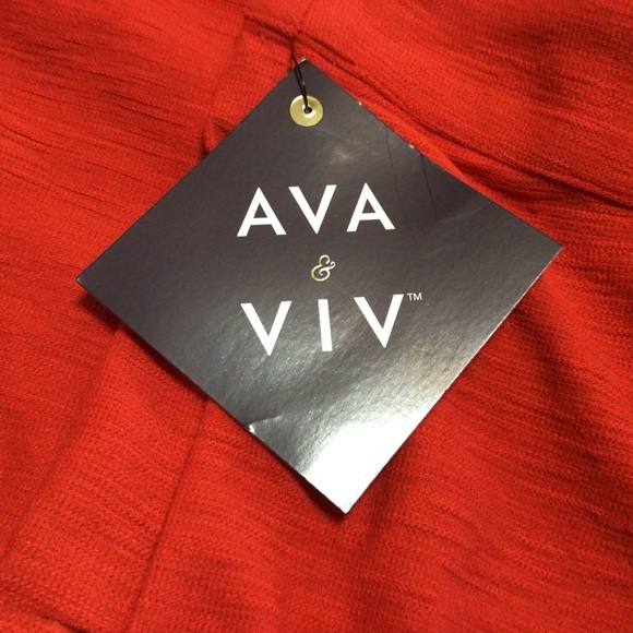 Ava & Viv Red Plus Size Sleeveless Maxi Dress 3X - Picture 10 of 11